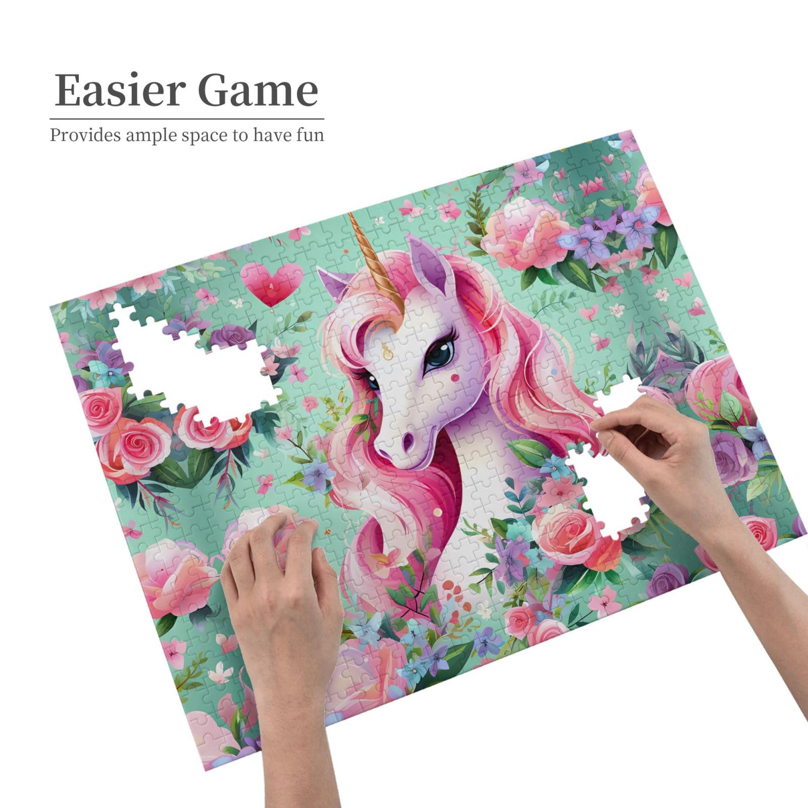 Amazon.com: Pink Unicorn Puzzles 500 Piece for Jigsaw Puzzle
